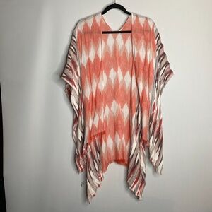 Maurices Southwestern Sunset Design Open Front Lightweight Cardigan OS